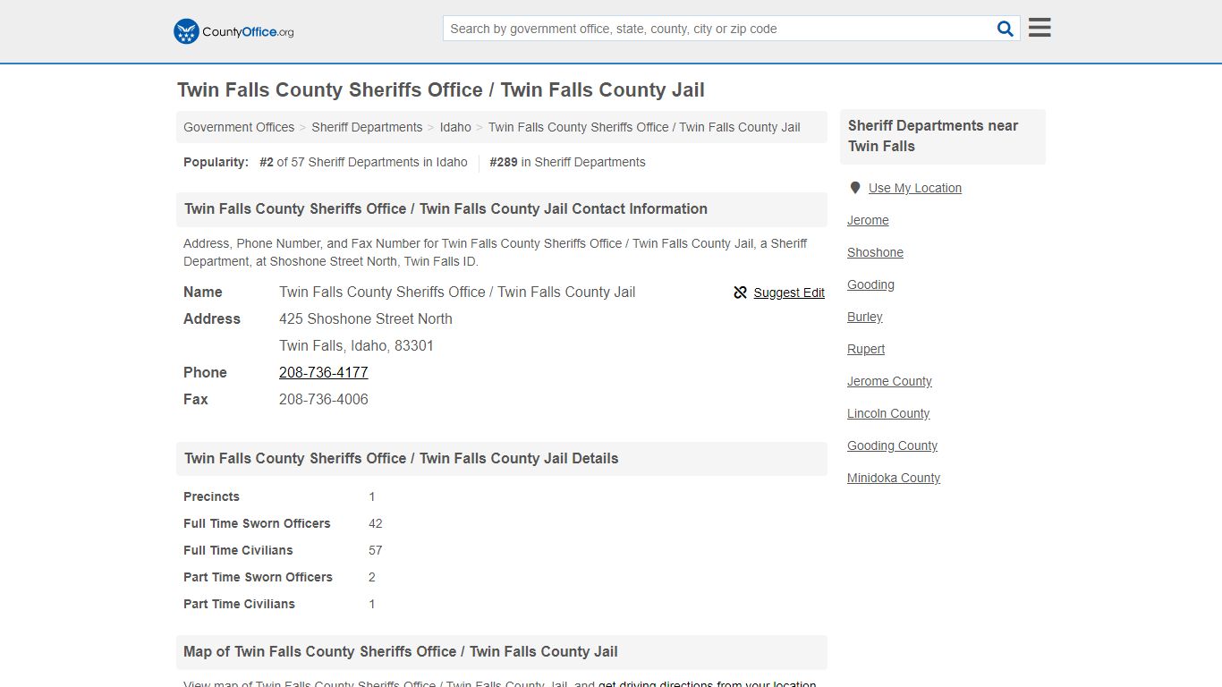 Twin Falls County Sheriffs Office / Twin Falls County Jail